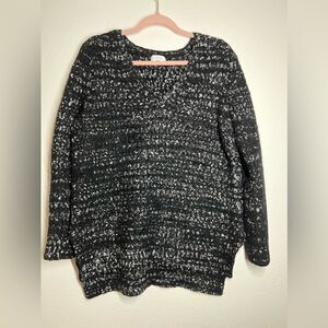 Calvin Klein Sweaters | CK V Neck Warm Sweater knit size M Black White